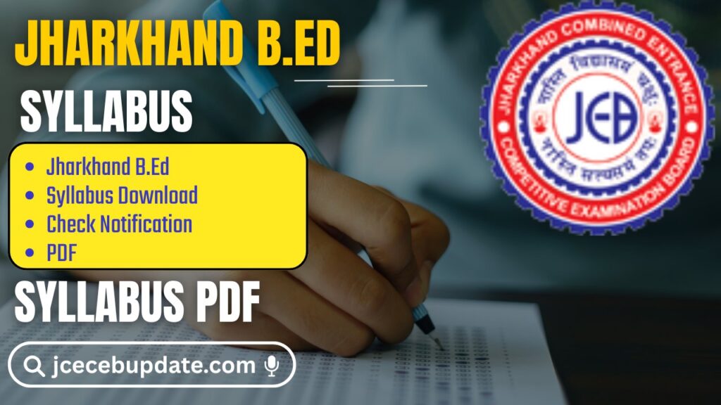 Jharkhand BEd Syllabus 2025