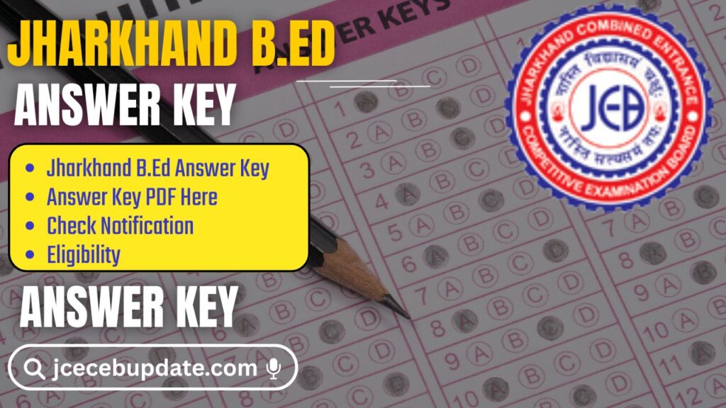 Jharkhand BEd Answer Key 2025
